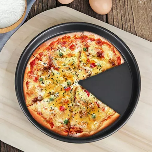 Soga 6X 8-inch Round Black Steel Non-stick Pizza Tray Oven Baking Plate Pan - Perfect for Barbeques - Image 5