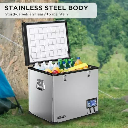 Kolner 95L Stainless Steel Portable Fridge Chest Freezer - Outdoor Kitchen & Camping Essential - Image 8