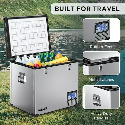 Kolner 95L Stainless Steel Portable Fridge Chest Freezer - Outdoor Kitchen & Camping Essential - Image 10