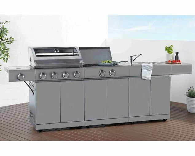 Alfresco Island Inc 4 Burner BBQ with Sink & Range | Premium Outdoor Kitchen - Image 2