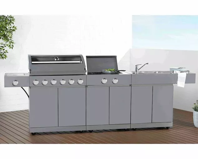 Alfresco Island Inc 6 Burner BBQ with Sink & Range | Premium Outdoor Kitchen - Image 2