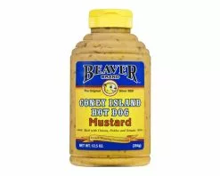 Beaver Brand Coney Island Hot Dog Mustard 354g | Premium Mustard for BBQ & Hot Dogs