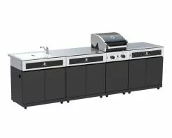 Beefmaster Classic 2 Burner BBQ Kitchen on Classic Cart | Premium Outdoor Barbeque