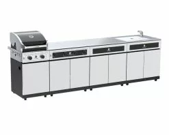 Beefmaster Classic 2 Burner BBQ Kitchen on Deluxe Cart | Outdoor Cooking Solution