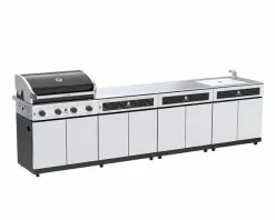 Beefmaster Classic 4 Burner BBQ Kitchen On Deluxe Cart | Premium Outdoor Cooking