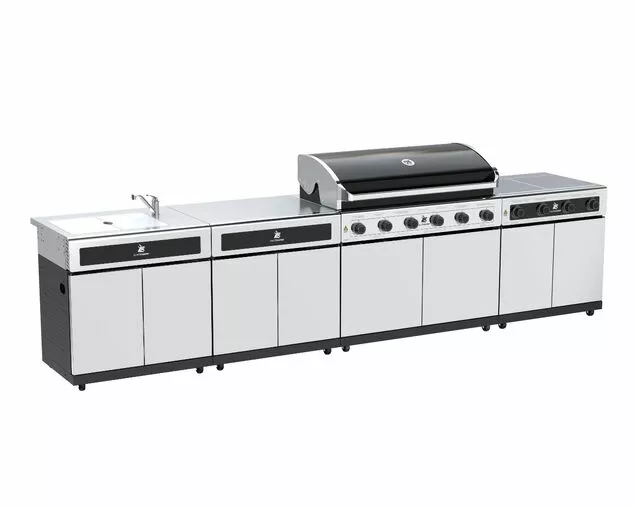 Beefmaster Classic 6 Burner BBQ Kitchen on Deluxe Cart | Premium Outdoor Cooking - Image 2