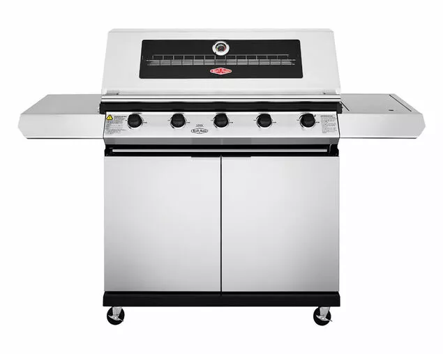 Beefeater 1200 Series - 5 Burner Stainless Steel BBQ with Side Burner | Freestanding Gas BBQ