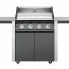 Beefeater 1600 Series - 4 Burner Stainless Steel BBQ with Side Burner (Dark) | Freestanding Gas BBQ