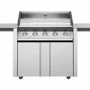 Beefeater 1600 Series - 5 Burner Stainless Steel BBQ with Side Burner (Silver) | Freestanding Gas BBQ