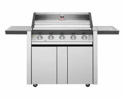 Beefeater 1600 Series - 5 Burner Stainless Steel BBQ with Side Burner (Silver) | Freestanding Gas BBQ