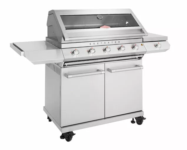 Beefeater 7000 Classic 4 Burner BBQ with Side Burner Cart | Freestanding Gas BBQ