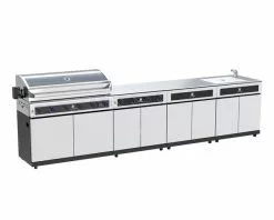 Beefmaster Deluxe 6 Burner BBQ Kitchen on Deluxe Cart | Premium Outdoor Cooking