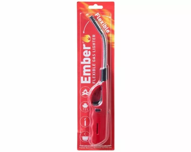 Ember Flexible Gas Lighter - Windproof & Refillable BBQ Lighter for Grilling, Camping & Fireplaces