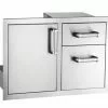Fire Magic Grills Access Door With Double Drawer | Premium BBQ Accessory for Outdoor Kitchens