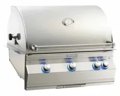 Fire Magic Aurora A660i 3 Burner Built-In BBQ Grill with H-Shaped Burners, Analog Thermometer, Backburner & Rotisserie Kit | Outdoor Kitchens
