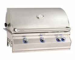 Fire Magic Aurora A790i 3 Burner Built-In BBQ Grill with H-Shaped Burners, Analog Thermometer, Backburner & Rotisserie Kit
