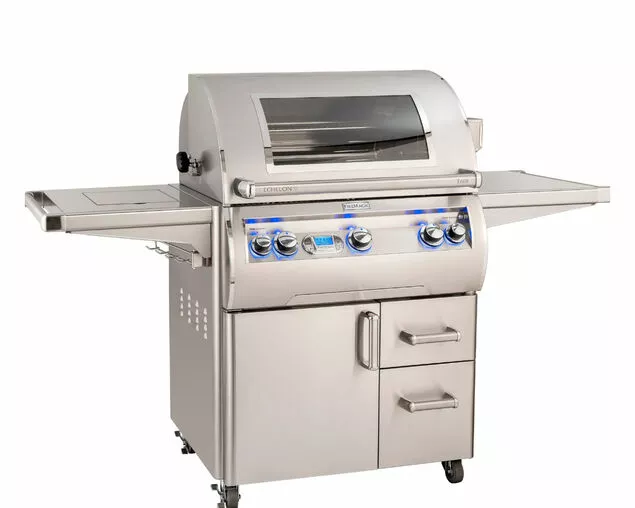 Fire Magic Echelon E660s 3 Burner Freestanding Gas BBQ with Digital Thermometer & Side Burner