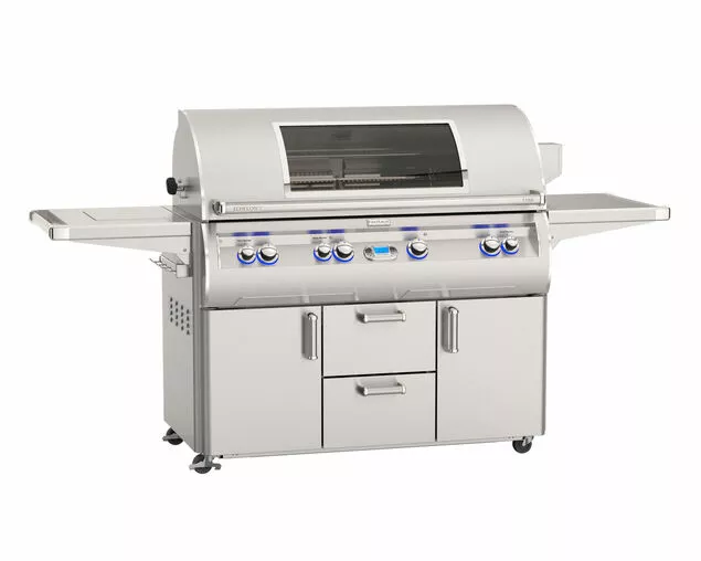 Fire Magic Echelon E1060s 4-Burner Freestanding Gas BBQ with H-Shaped Burners, Digital Thermometer & Side Burner