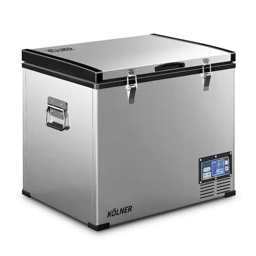 Kolner 95L Stainless Steel Portable Fridge Chest Freezer - Outdoor Kitchen & Camping Essential