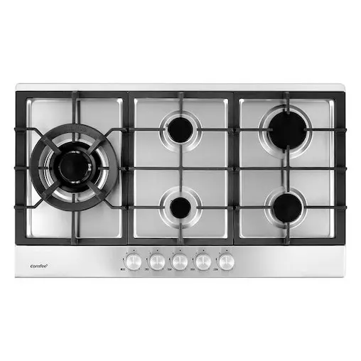 Comfee 5 Burner Gas Cooktop Stainless Steel - NG/LPG Compatible Kitchen Stove