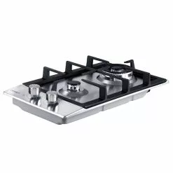 Devanti 30cm 2 Burner Gas Cooktop | Steel Gas Stove Cooker | NG/LPG Compatible