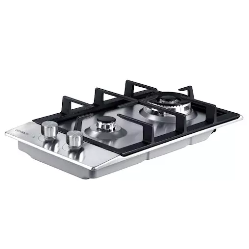 Devanti 30cm 2 Burner Gas Cooktop | Steel Gas Stove Cooker | NG/LPG Compatible