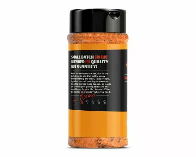 Kosmos Killer Bee Honey Rub - Premium BBQ Meat Rub for Smoked & Grilled Meats - Image 2
