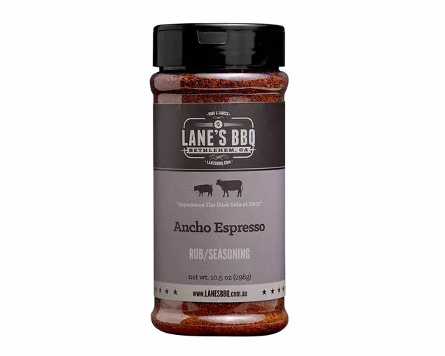 Lane's BBQ Ancho Espresso Rub - Premium BBQ Seasoning for Smoky, Rich Flavours