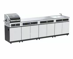 Premium Beefmaster 2 Burner BBQ Kitchen On Deluxe Cart | Heavy-Duty Outdoor BBQ Grill