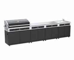 Beefmaster Premium 6 Burner BBQ Kitchen on Classic Cart | Heavy-Duty Outdoor Grill