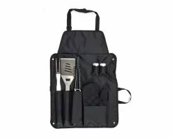 Pro Grill 7pc BBQ Apron Tools Kit - Premium BBQ Accessories for Grilling Enthusiasts