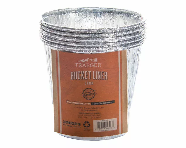 Traeger Bucket Liners 5 Pack - Premium BBQ Accessories for Easy Cleanup