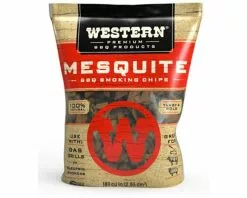 Western Premium Smoking Wood Chips - Mesquite | BBQ Wood Chips for Smokers & Grills | 100% Natural Hardwood | 1kg Bag