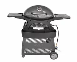 Ziggy Classic Triple Grill Natural Gas BBQ on Cart (Gunmetal Grey) | Freestanding Gas BBQ