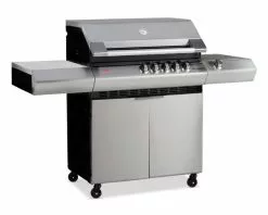 Ziegler & Brown Turbo Elite 5 Burner Gas BBQ with Side Burner | Freestanding Cart Design