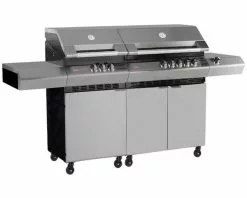 Ziegler & Brown Turbo Elite 8 Burner Freestanding Gas BBQ with Side Burner Cart