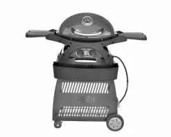Ziggy Classic Twin Grill Natural Gas BBQ on Cart (Gunmetal Grey) | Freestanding Gas BBQ
