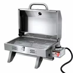 Grillz Portable Gas BBQ Grill Stove Oven - Stainless Steel Outdoor Camping Cooker for Easy Cooking