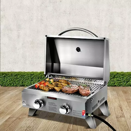 Grillz Portable Gas Oven BBQ - 2 Burner LPG Stove for Outdoor Picnic & Camping Cooking - Image 7
