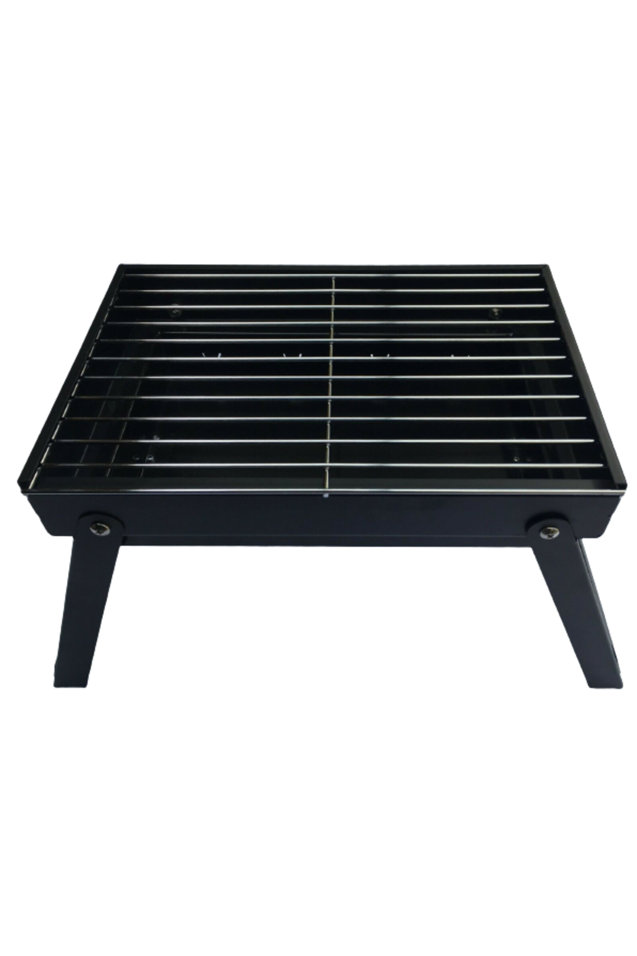 BR Outdoor Premium Portable Charcoal Folding BBQ Grill - Compact Travel Barbecue in Black/Silver - Image 4